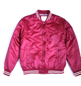 Blouson matelassé unisexe style universitaire, manches blanches, fermeture boutonnée, style décontracté, coupe classique, pour l'automne, couleurs personnalisables - Product Image 1