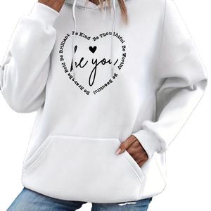 สเวตเชิ้ตมีฮู้ดทรงหลวมลำลองสีทึบผ้าฝ้ายแท้ชั้นในใส่สบายและใช้งานได้หลากหลายสำหรับฤดูใบไม้ร่วงและฤดูหนาว - Product Image 1