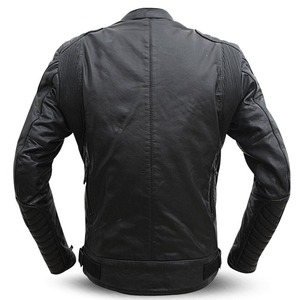 <b>Men</b> Casual Coated <b>Leather</b> <b>Jackets</b> 100% Genuine <b>Leather</b> Stand Collar Embroidery Distressed <b>Brown</b> Winter Fashion - Product Image 6