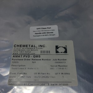 AMAT 0020-24082 PROTECCIÓN INFERIOR TIPO OBOE DE 8 PULGADAS G 12, 162919 - Equipo y Piezas de Semiconductores de Confianza de la Marca Global Legacy - Product Image 3