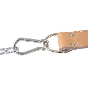 2026 New Professional Strength Training Genuine Leather Dip <b>Belt</b> with Chain for <b>Weighted</b> Pull Ups and Dips Wholesale - Product Image 5