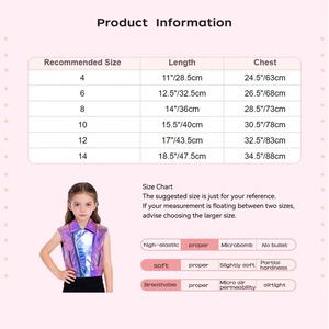 Veste Métallique Unisexe pour Enfants (4-14 ans) Garçons et Filles – Idéale pour Hip-Hop, Spectacles Scéniques, Danse, Fêtes et Costumes Lyriques - Product Image 6