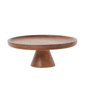 Wholesale Price Round Wooden Cake Stand for <b>Bakery</b> Dessert Display and Kitchen Table Decor Round wooden cake - Product Image 1