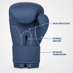 Gants de boxe en PU mat 10oz 12oz 14oz 16oz avec fermeture Velcro et sangle de poignet réglable pour adultes – Équipement de boxe - Product Image 4