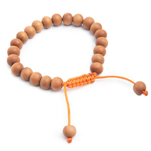 Bracelet en perles de bois de santal naturel fait à la main, Mala, chapelet de prière pour la méditation et le yoga - Unisexe - Product Image 3