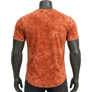 T-shirt pour homme en coton 100% respirant, coupe ample, séchage rapide, coutures durables, confort quotidien longue durée, qualité supérieure, effet délavé - Product Image 2