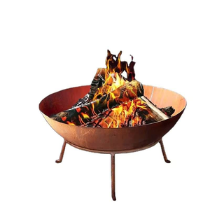 Grande table de brasero carrée en fer pour jardin, chauffage décoratif, barbecue, poêle à bois noir pour fêtes - Product Image 3