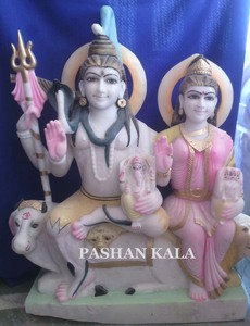 Handmade Shiv Parvati Statue - Product Image 4