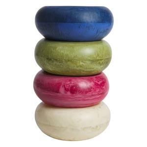 Bol en résine bleu, fait main et modelé à la main, design artistique moderne d'inspiration antique, forme personnalisée, motif uni, pour pâtes, centre de table de mariage et décoration intérieure - Product Image 5