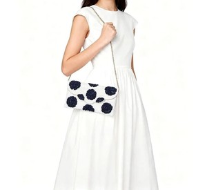 Elegant Beaded Floral Evening Wedding Handmade Foldover Clutch <b>Bag</b> - Product Image 4