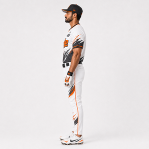 Uniforme de baseball athlétique conçu avec un tissu respirant, une coupe confortable et une qualité fiable pour l'entraînement quotidien au baseball, OEM - Product Image 4