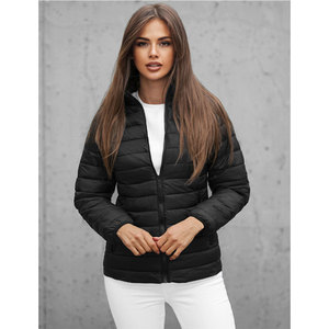 Chaqueta de Invierno Acolchada para Mujer de Alta Calidad, con Cuello Alto, Cierre de Cremallera, de Nailon Grueso - Product Image 4