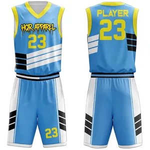 Uniforme de Baloncesto Personalizado con Logotipo Impreso, Transpirable, de Secado Rápido, Cuello en V, Manga Corta, para Equipos y Clubes Deportivos - Product Image 3