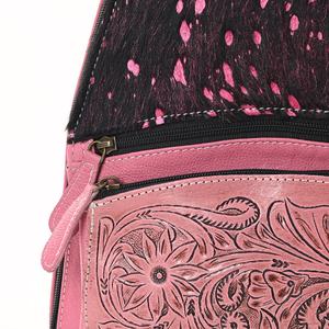 Mochila de cuero de vaca occidental con diseño artesanal, bolso de hombro estilo vaquero - Product Image 2