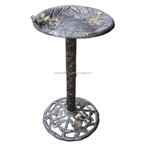 Bain d'oiseaux en métal de qualité supérieure, accessoire décoratif de jardin extérieur, finition résistante aux intempéries, durable et élégant, mangeoire pour oiseaux - Product Image 2