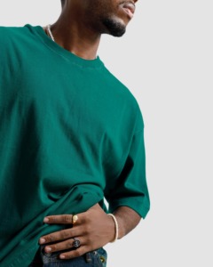 เสื้อยืดทรงหลวมแบบดรอปไหล่ ยูนิเซ็กส์ ทรงบ็อกซี่ สีพื้น แขนสั้น สไตล์ลำลอง สตรีทแวร์ เสื้อท็อป ยูนิเซ็กส์ ทรงบ็อกซี่ ดรอปไหล่ - Product Image 4