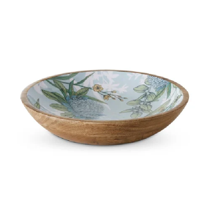 Tazón de madera para servir con diseño de hojas y cítricos mediterráneos para ensalada de frutas a bajo precio - Product Image 4