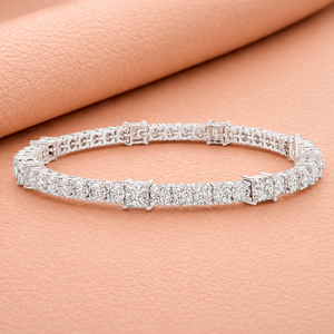 Cut Diamond Tennis Bracelet Yellow White Rose Gold Square Stone Bridal Jewelry <b>Gift</b> for Women Elegant Style - Product Image 2