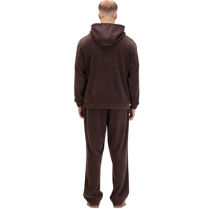 Conjunto Deportivo de Hombre con Sudadera de Forro Polar, Pantalones de Pierna Recta de Corte Relajado, Transpirable, con Logotipo Bordado en la Parte Delantera, Ropa Casual de Calle - Product Image 3