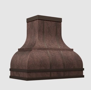Best High Demanded Brown textured finish hood Black trim chimney style Vented wall mounted range Household <b>kitchen</b> exhaust hood - Product Image 4