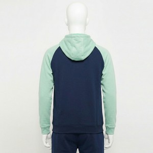 Sudadera con Capucha para Hombre, Color Azul Marino y Verde Menta, Estilo Deportivo Premium, Felpa, 100% Algodón, Ropa Urbana Moderna, Casual, para Invierno - Product Image 5