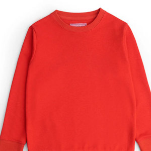 <b>Red</b> Crew Neck Solid Color Knitted Pullover Sweatshirt Regular Fit Casual Unisex <b>Long</b> <b>Sleeve</b> <b>Top</b> - Product Image 4