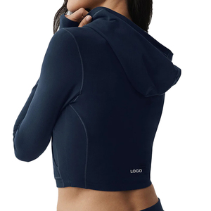 Veste ajustée pour femme en gros, veste de yoga douce, veste de sport à fermeture éclair intégrale, veste athlétique coupe ajustée, vêtements de sport, veste de sport personnalisée avec marque privée - Product Image 4