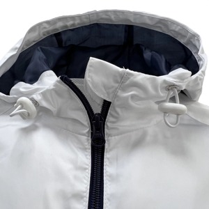 Unisex <b>white</b> breathable <b>waterproof</b> front windproof quick dry breathable <b>jacket</b> with zipper closure casual outerwear spring wear - Product Image 5