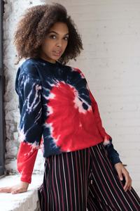 Custom Ladies Tie Dye Sweatshirt new design crew neck shirt fantastic tie dye sweatshirt - Product Image 5