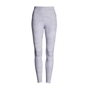 Leggings de yoga et de sport taille haute confortables pour l'entraînement, avec logo personnalisé imprimé par sublimation, style sport, pour la gym, vente en gros, taille élastique - Product Image 1