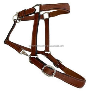 Licou de cheval en cuir rembourré personnalisé licou anatomique entièrement cousu et réglable dans toutes les tailles et couleurs personnalisées matériel en laiton - Product Image 1