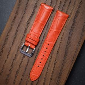 Bracelet de montre en cuir d'alligator américain véritable haut de gamme LUXOR, longueur personnalisée, plusieurs couleurs, fabricant OEM de luxe, export - Product Image 4