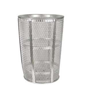 Stainless Steel Trash Can Round Standing Ashtray Waste Bin Storage Container Container For Hotel Lobby Office Floor - Product Image 3