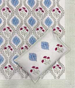 Juego de Sábanas de Algodón con Estampado Tradicional Hecho a Mano, Decoración Étnica para Interiores, Juego de Ropa de Cama Suave y Cómodo - Product Image 1