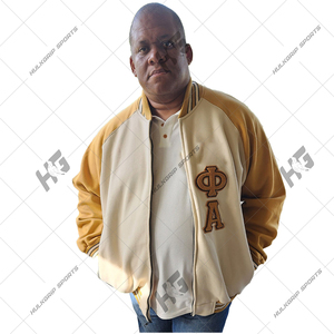Delta|sigma Unisex Black <b>Yellow</b> Formal Varsity Jacket with Waterproof Breathable Windproof Woolen Fabric Winter Ready Front Logo - Product Image 4