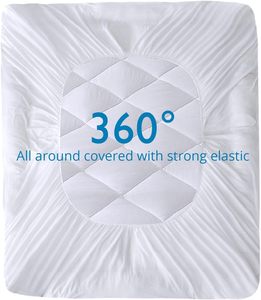 Colchoneta Acolchada Blanca Refrescante 100% Poliéster Lavable Para Uso Doméstico En Todas Las Estaciones Teñido Liso 400 Hilos Colchoneta Plegable - Product Image 5