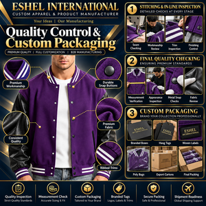 Veste de baseball pour homme personnalisée, couleur violette et noire, blocs de couleur, boutons pression, prix bas, vente en gros, personnalisation OEM - Product Image 4
