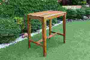 Ensemble de jardin rustique en bois massif, 2 places, hauteur bar, résistant aux intempéries - Product Image 6