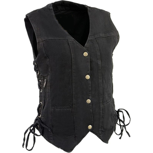 Chaleco Vaquero Impermeable para Motocicleta 'Skelly' de Samroz Sports para Mujer, con Diseño Personalizado, Estampado de Leopardo y Relleno de Algodón - Product Image 2