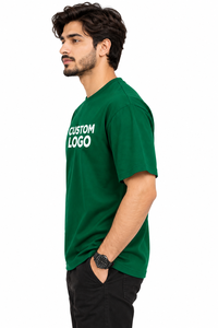 Camisetas de Gimnasio Casuales para Hombre MANGOES FASHION, 100% Algodón, Cuello Redondo, Corte Holgado, Manga Corta, Color Sólido, Secado Rápido, Transpirables, Personalizables - Product Image 3
