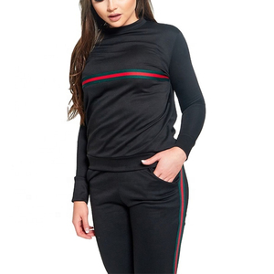 Custom Breathable Hooded <b>Plus</b> <b>Size</b> Women's Sweat Suit Set Quick Dry Elastic Waist Casual Winter Sportswear Sweat Suit OEM - Product Image 2