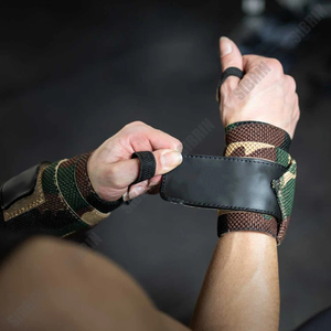 สายรัดข้อมือลายพรางพิมพ์โลโก้ Sibrin แบบกำหนดเอง สายรัดข้อมือแบบหนาพิเศษสำหรับยกน้ำหนัก พาวเวอร์ลิฟติ้ง ขนาด 18 นิ้ว - Product Image 2
