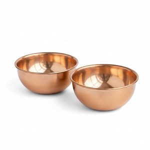 Tazón de Cobre Martillado Artesanal con Interior de Acero Inoxidable, Tazón Multiusos para Servir y Mezclar - Product Image 3