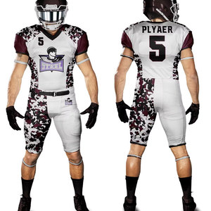 Ensemble d'uniformes de football américain unisexe, imprimé par transfert thermique, polyester/coton, taille élastique, maillot sans manches et pantalon anti-humidité - Product Image 6