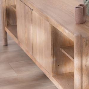 Mueble para TV Vandana Silver Shape en estilo japandi, madera de mango Orobie, 185 cm - Product Image 2