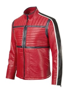 แจ็คเก็ตบุนวมหนังสีแดงสำหรับเด็กลาย kobra - Product Image 1