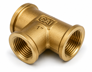 Conector en T de Latón con Rosca Hembra NPT, Conector Hembra Forjado Resistente a la Corrosión, Piezas de Plomería para Línea de Agua de 1 Pulgada - Product Image 2