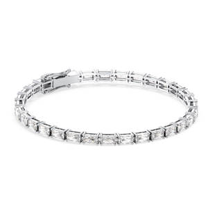 Bracelet tennis REYES fait main en moissanite taille radiant 13,7 carats, certifié GRA, en argent sterling 925, bijoux de soirée pour femmes - Product Image 2