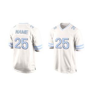 Maillot de football américain rouge pour hommes, col en V, manches courtes, numéro 17, chemise d'équipe en maille respirante - Product Image 6