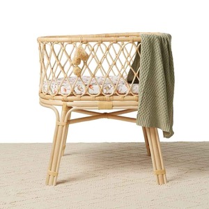 เปลเด็กอ่อนปรับระดับได้ ทำจากหวาย วัสดุยั่งยืน ขายดี เหมาะสำหรับเด็กเล็กและเด็กวัยหัดเดิน - Product Image 2